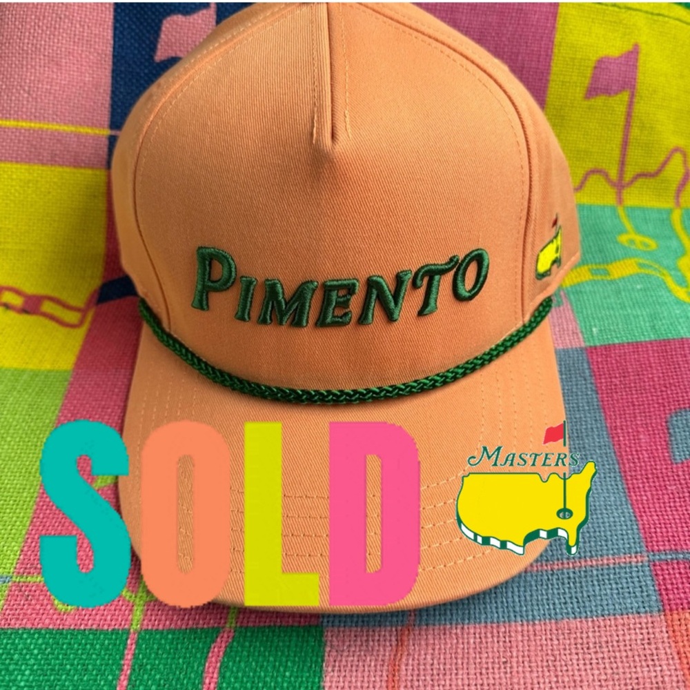 RARE Masters Tournament Pimento Hat NWT
